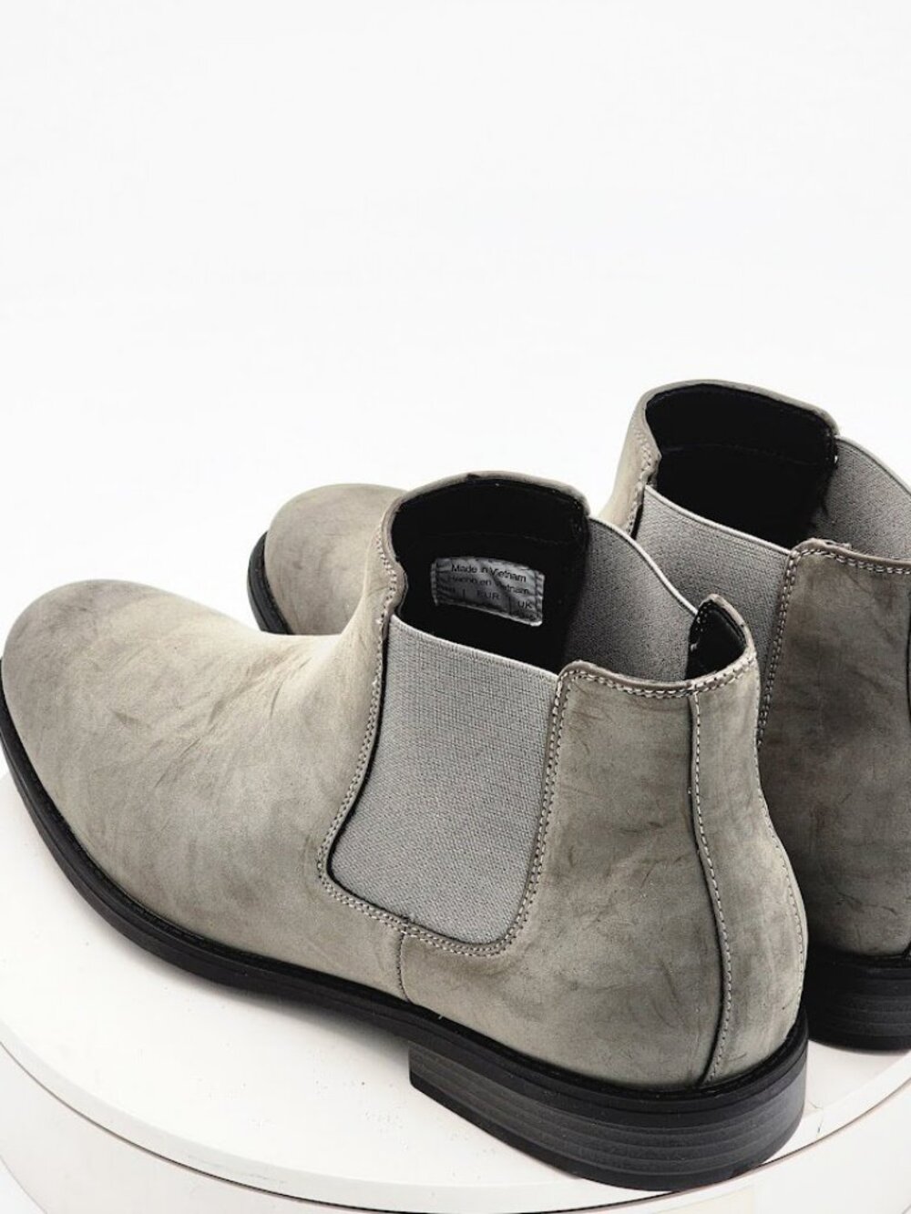 Madden Maxxin Gray Suede Chelsea Boots Men’s Size 12 Ortholite Ankle Boots - Picture 6 of 14